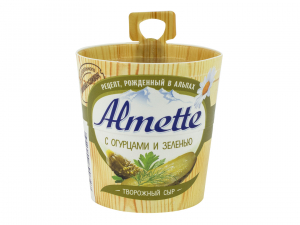 Сыр творожный "Almette" с огурцом и зеленью (Альметте) 150 гр.