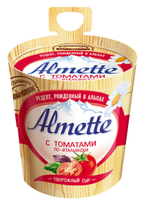 Сыр творожный "Almette" с томатом (Альметте) 150 гр.