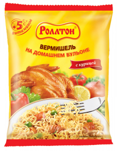 Лапша "Роллтон" быстрого приготовления со вкусом курицы 60 гр.