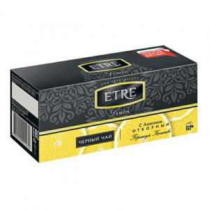 Чай "Etre" черный с ароматом лимона 25 Х 2гр.