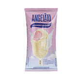 Эскимо "Angelato" со вкусом клубники со сливками в белой глазури с воздушным рисом 70 гр.