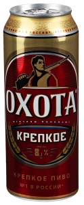 Пиво "Охота" крепкое ж/б. 8,1%  0,43 л