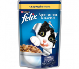 Корм для кошек "Felix" в ассортименте 85 гр.