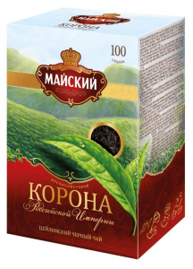 Чай "Майский" Корона Российской Империи чёрный крупнолистовой 100 г
