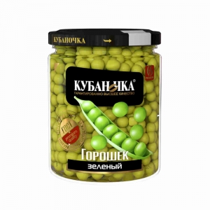 Горошек зелёный "Кубаночка" ст/б 460 гр. 