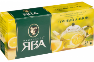 Чай "Принцесса Ява" Сочный лимон 25 пак*1,5гр.
