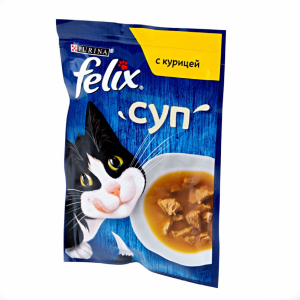 Корм для кошек "Felix" суп с курицей 48 гр.
