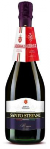 Напиток винный особый газированный красный полусладкий "Санто Стефано" 8% 0,75 л