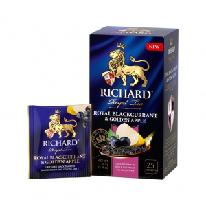 Чай "Richard" Роял Блэккуррант и Золотое яблоко черный в пакетиках 25*1,5 гр.
